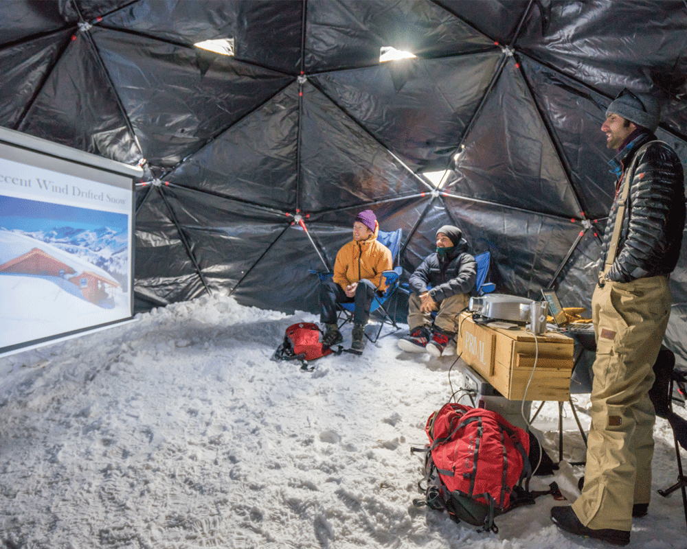 Avalanche clearance backpacking tent